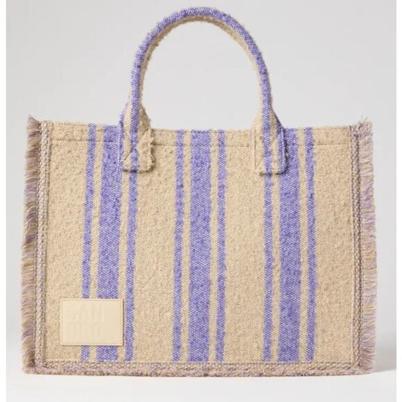 Sandro Striped Kasbah Tweed  tote Bag  $475 original retail - Picture 1 of 12